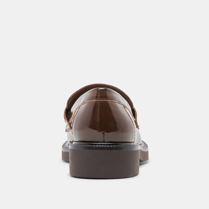 TIGGY LOAFERS WALNUT CRINKLE PATENT