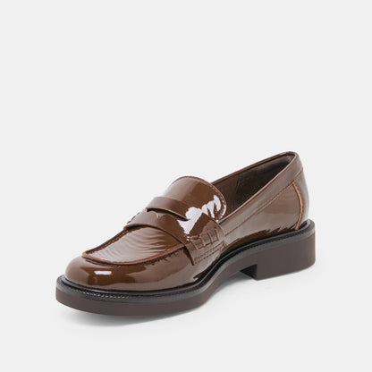 TIGGY LOAFERS WALNUT CRINKLE PATENT