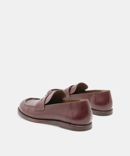 YASMYN LOAFERS COFFEE CRINKLE PATENT