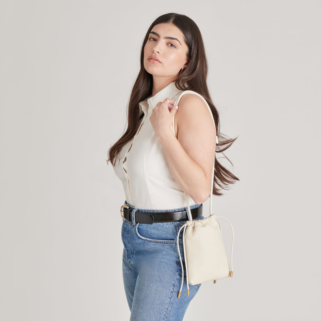 EVIE CROSSBODY POUCH IVORY PEBBLE LEATHER - image 2