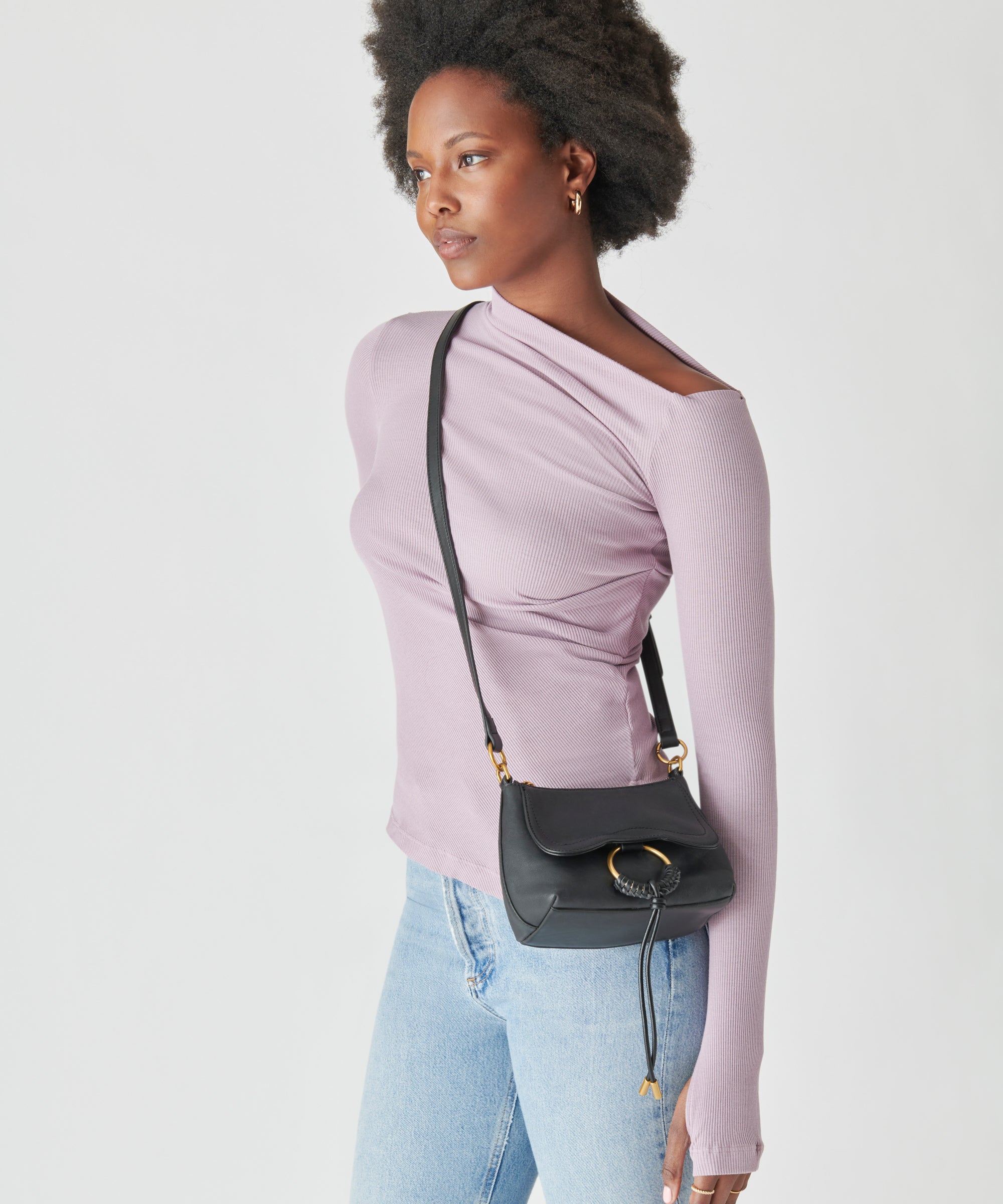 JOLENE CROSSBODY BLACK LEATHER - view 6