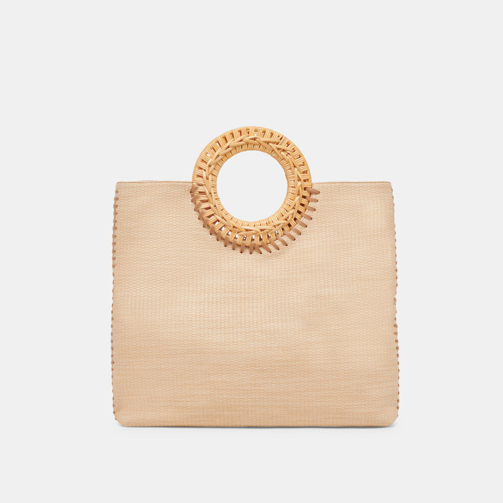 LILAH CLUTCH NATURAL EMBOSSED FAUX LEATHER - image 7