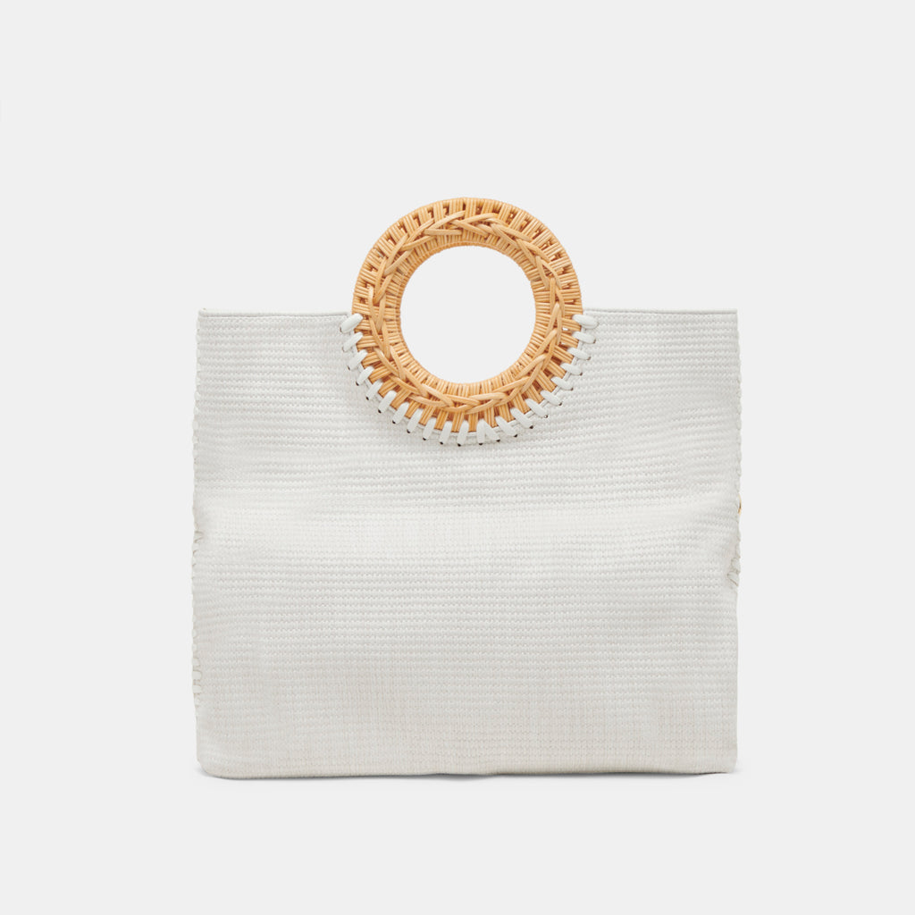 LILAH CLUTCH WHITE EMBOSSED FAUX LEATHER - image 6
