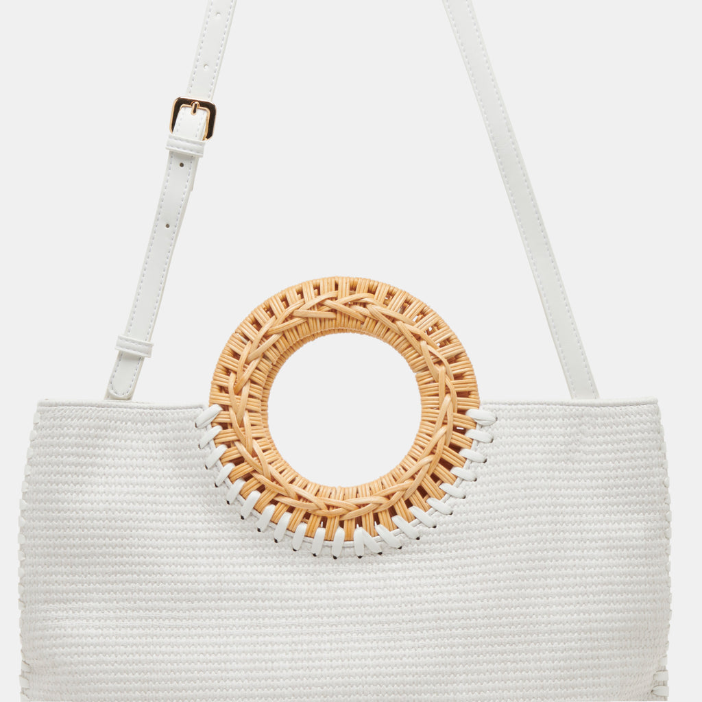 LILAH CLUTCH WHITE EMBOSSED FAUX LEATHER - image 10