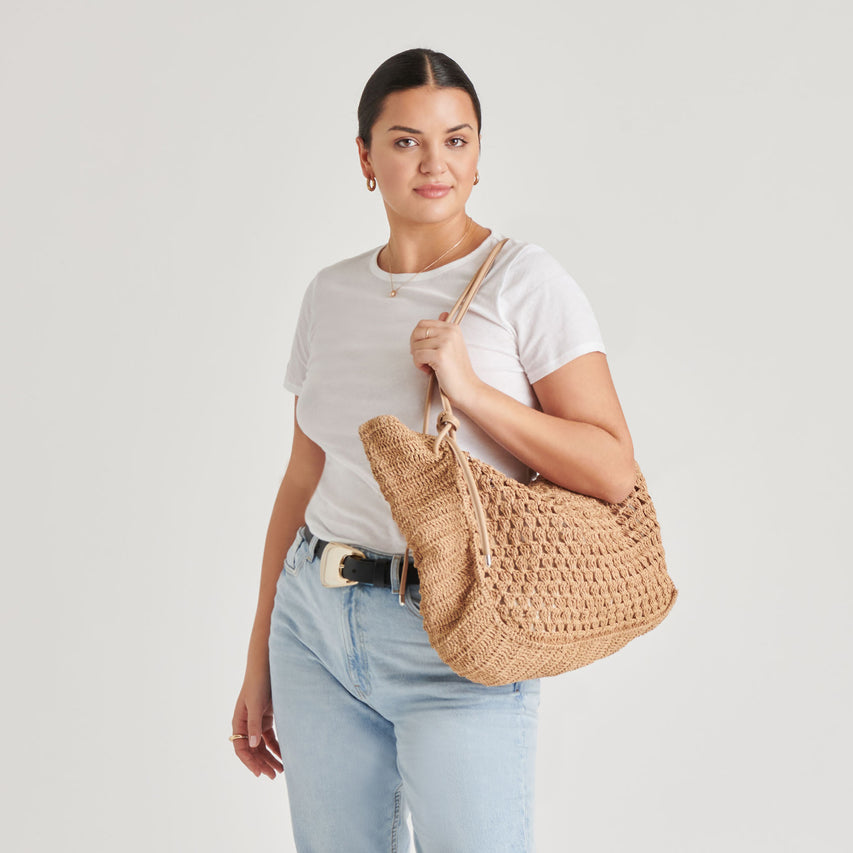 RAVELLO TOTE NATURAL RAFFIA