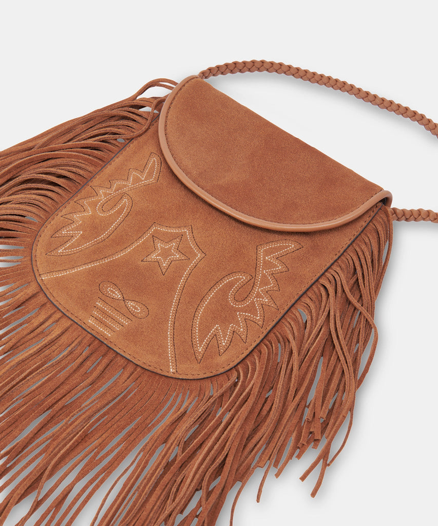 SHILA CROSSBODY BAG SADDLE SUEDE - re:vita
