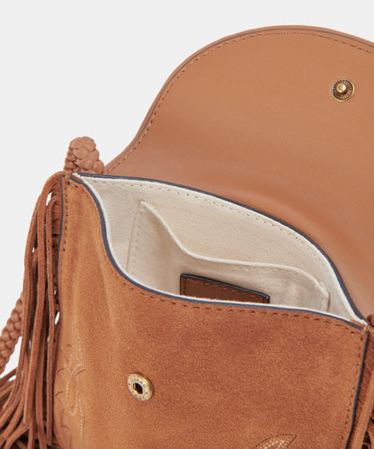 SHILA CROSSBODY BAG SADDLE SUEDE - re:vita