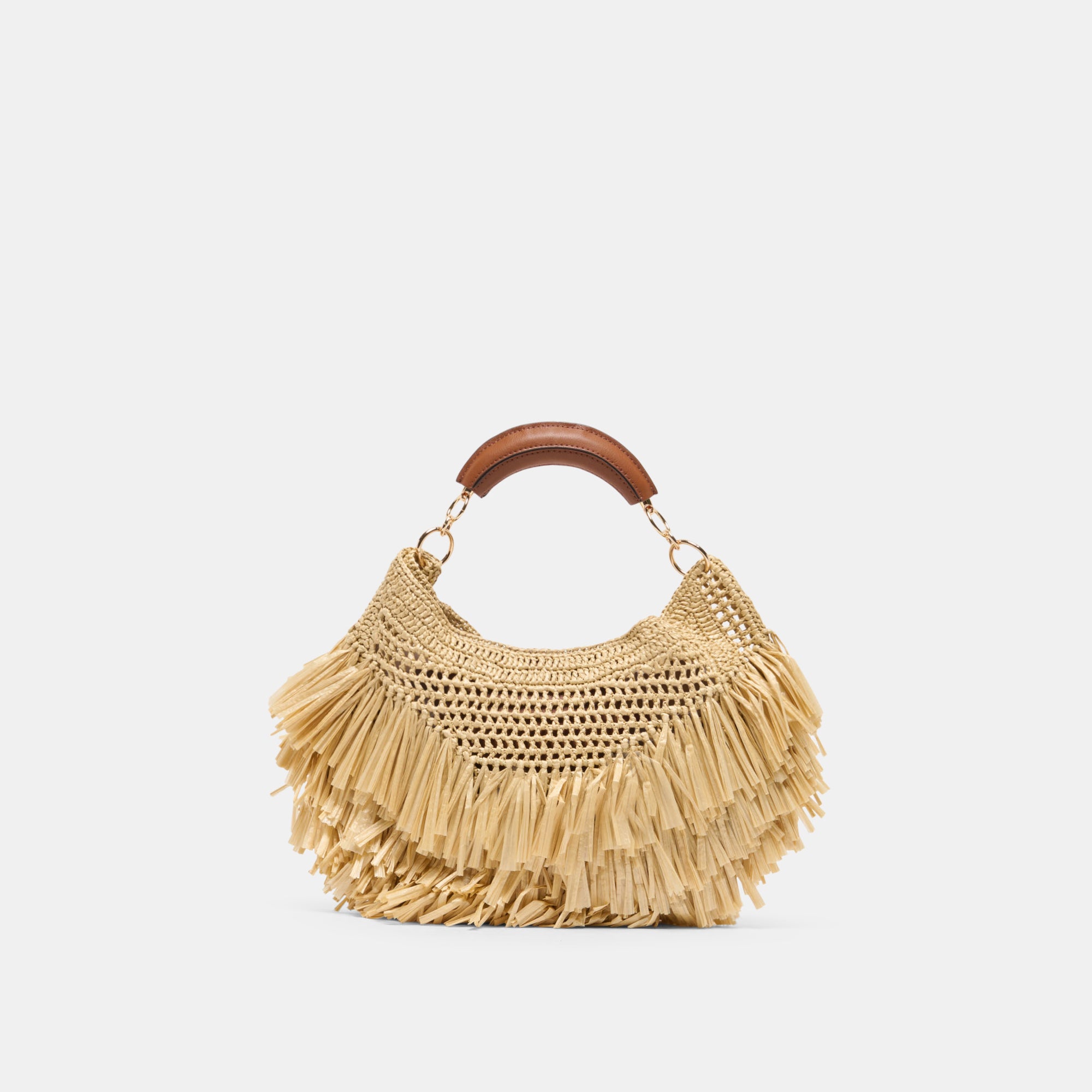 AMARILIS Natural Raffia Fringe Handbag | Dolce Vita