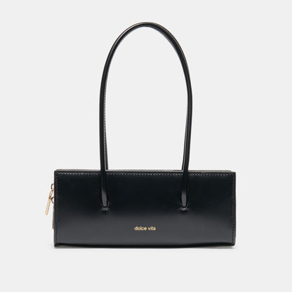 BESTIE HANDBAG BLACK LEATHER