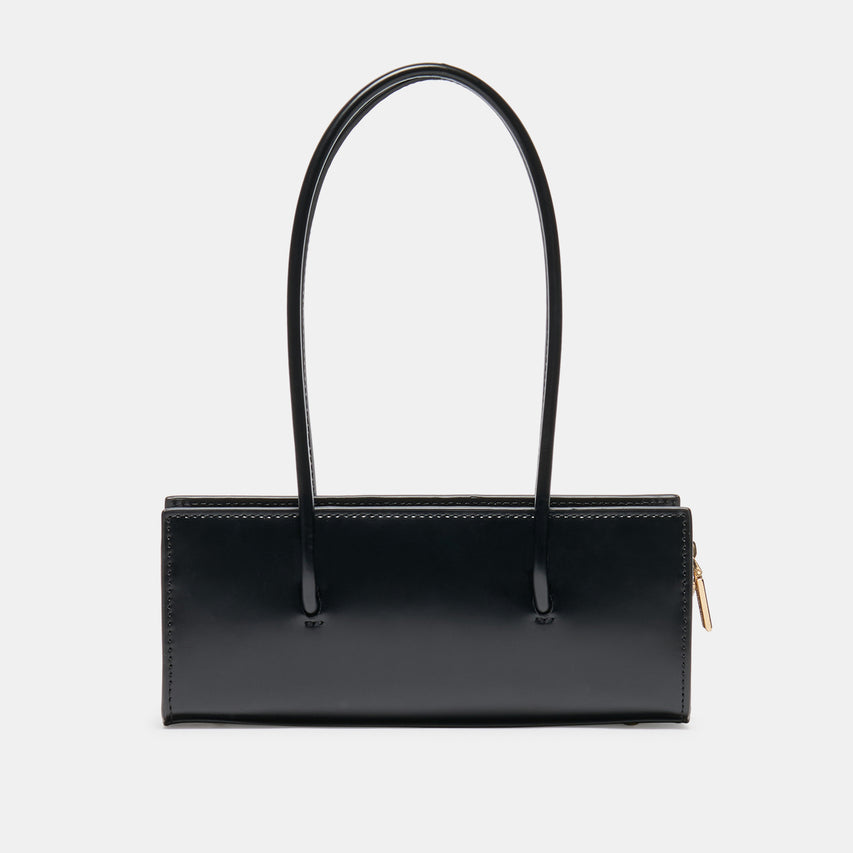 BESTIE Black Leather Top-Handle Small Handbag | Dolce Vita