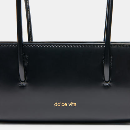 BESTIE HANDBAG BLACK LEATHER