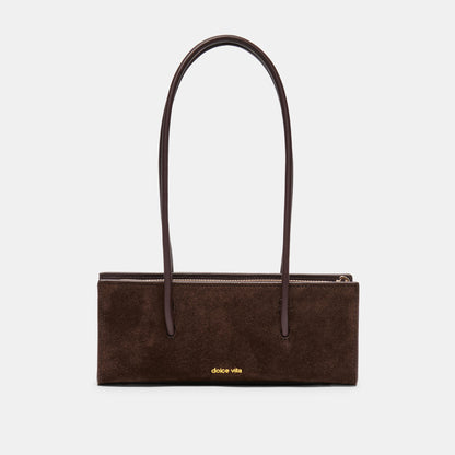 BESTIE HANDBAG ESPRESSO SUEDE