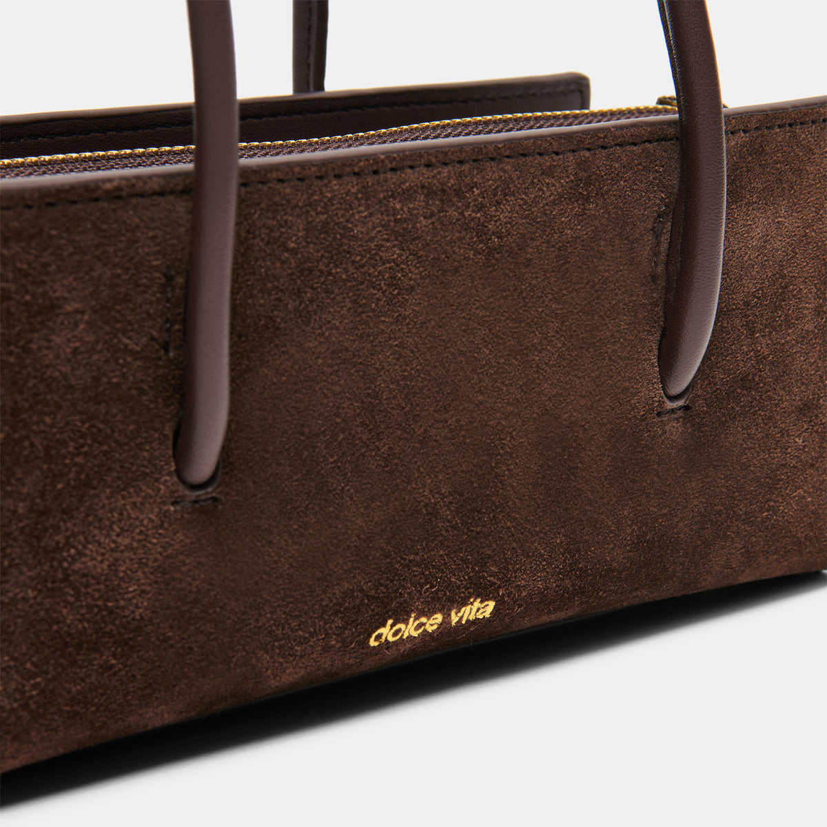 BESTIE HANDBAG ESPRESSO SUEDE - view 5