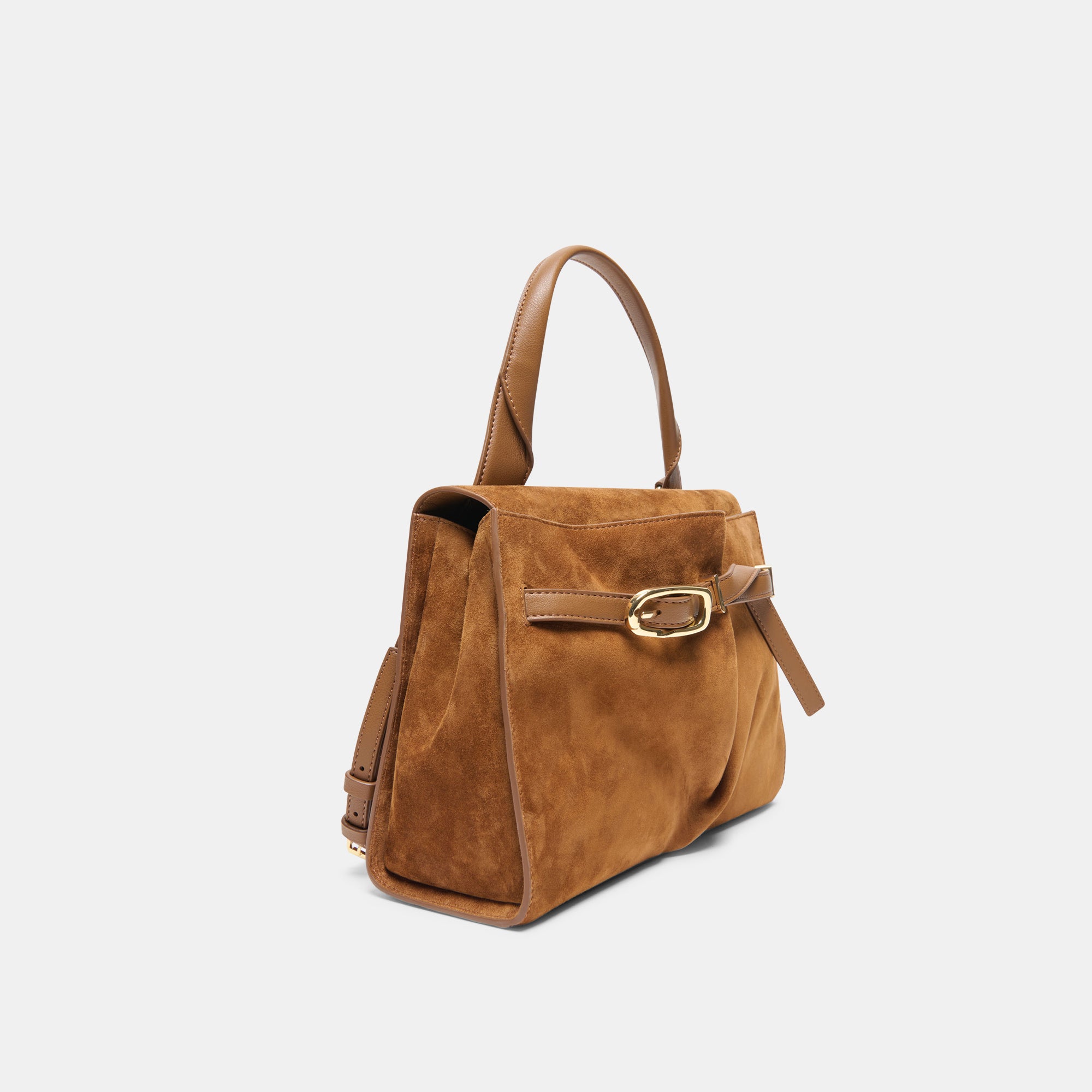 BORGO HANDBAG DARK TAN SUEDE - view 5