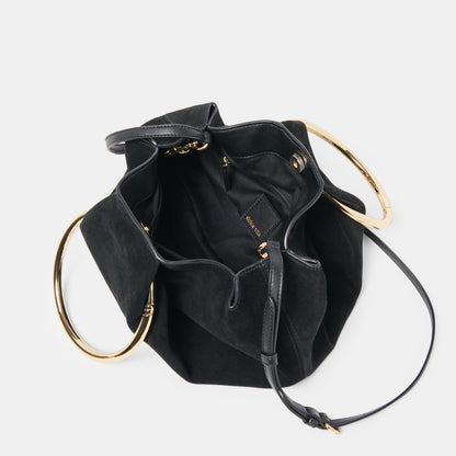 CHANNING HANDBAG BLACK SUEDE