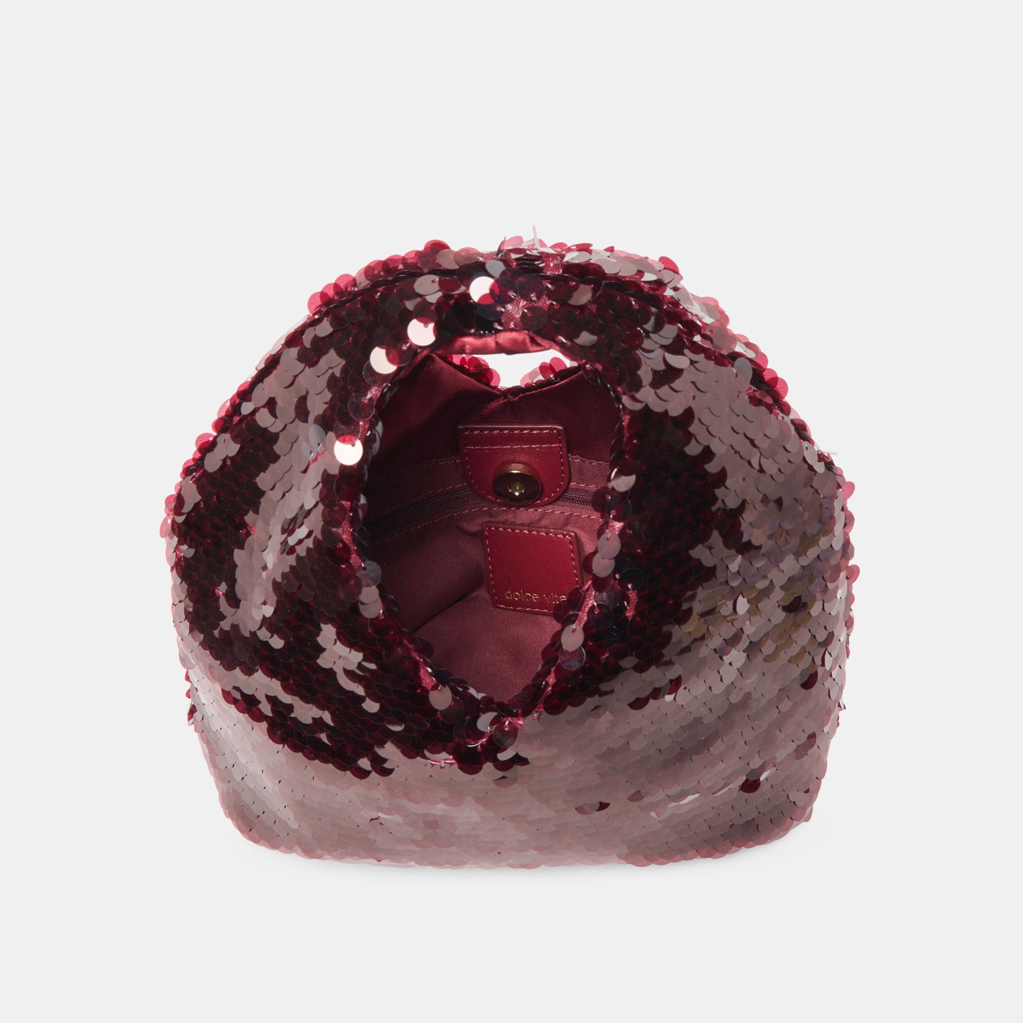 DAHLIA SEQUIN HANDBAG BURGUNDY SEQUIN