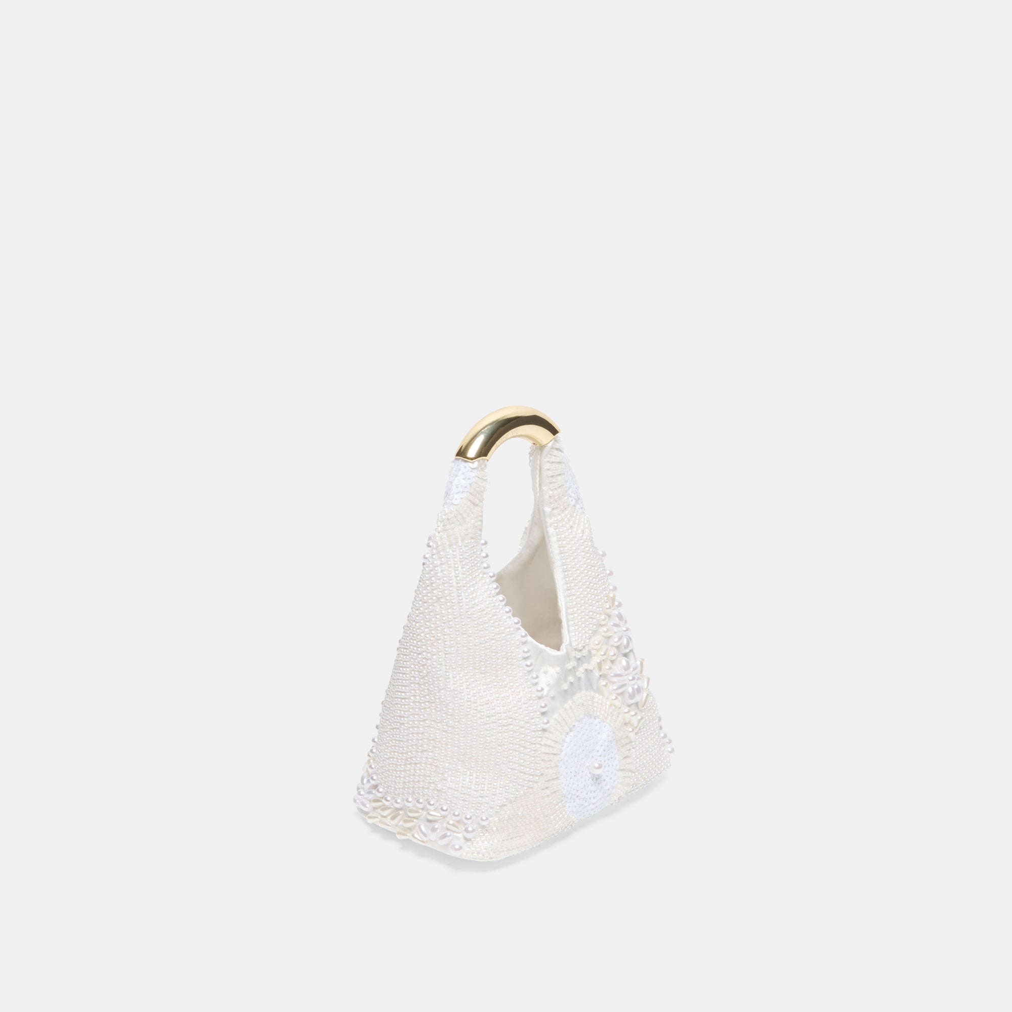 EVELISE MINI HANDBAG WHITE PEARL SATIN - view 2
