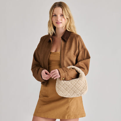 FRANKIE HANDBAG NATURAL PLUSH