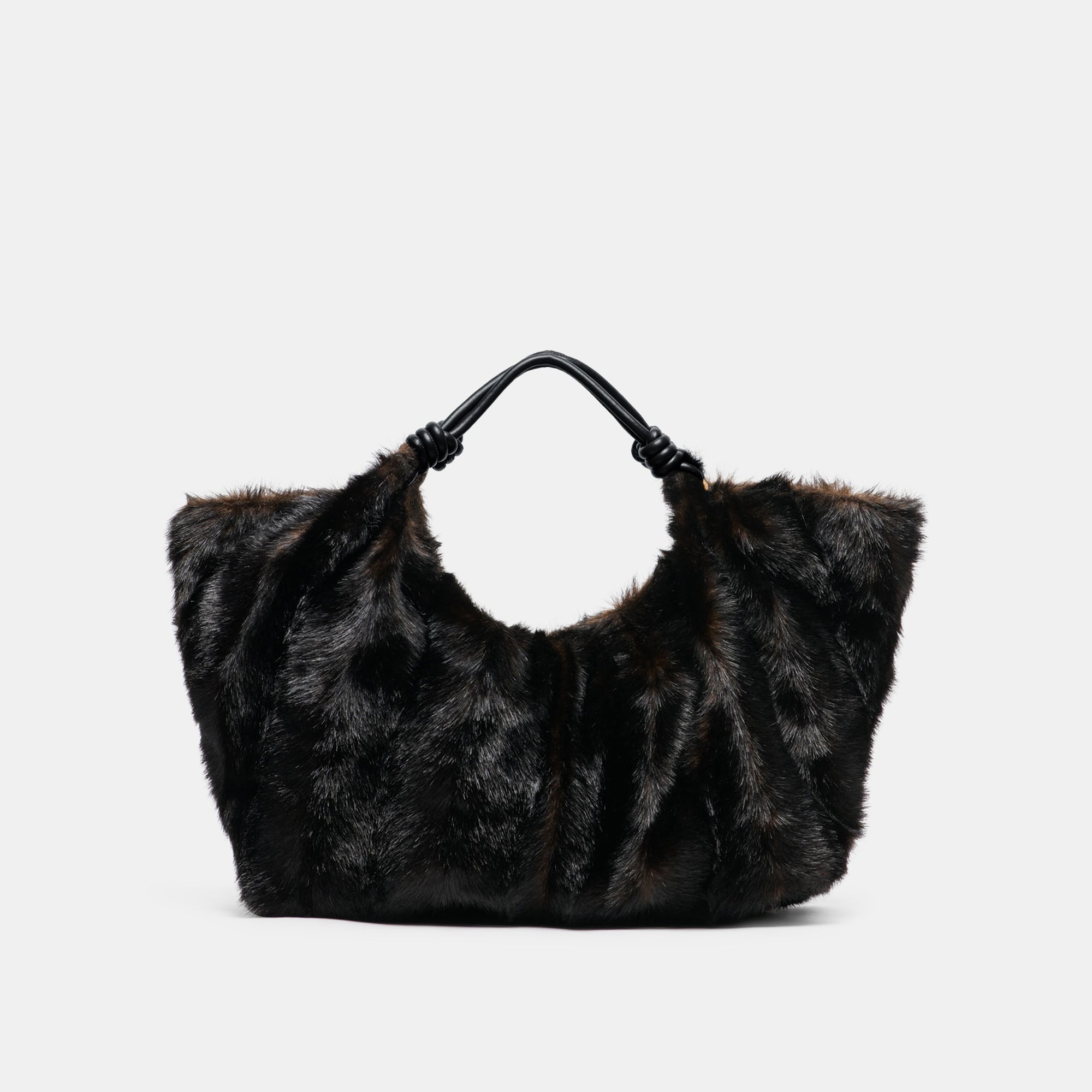 LILEE Espresso Faux Fur Tote Bag | Dolce Vita
