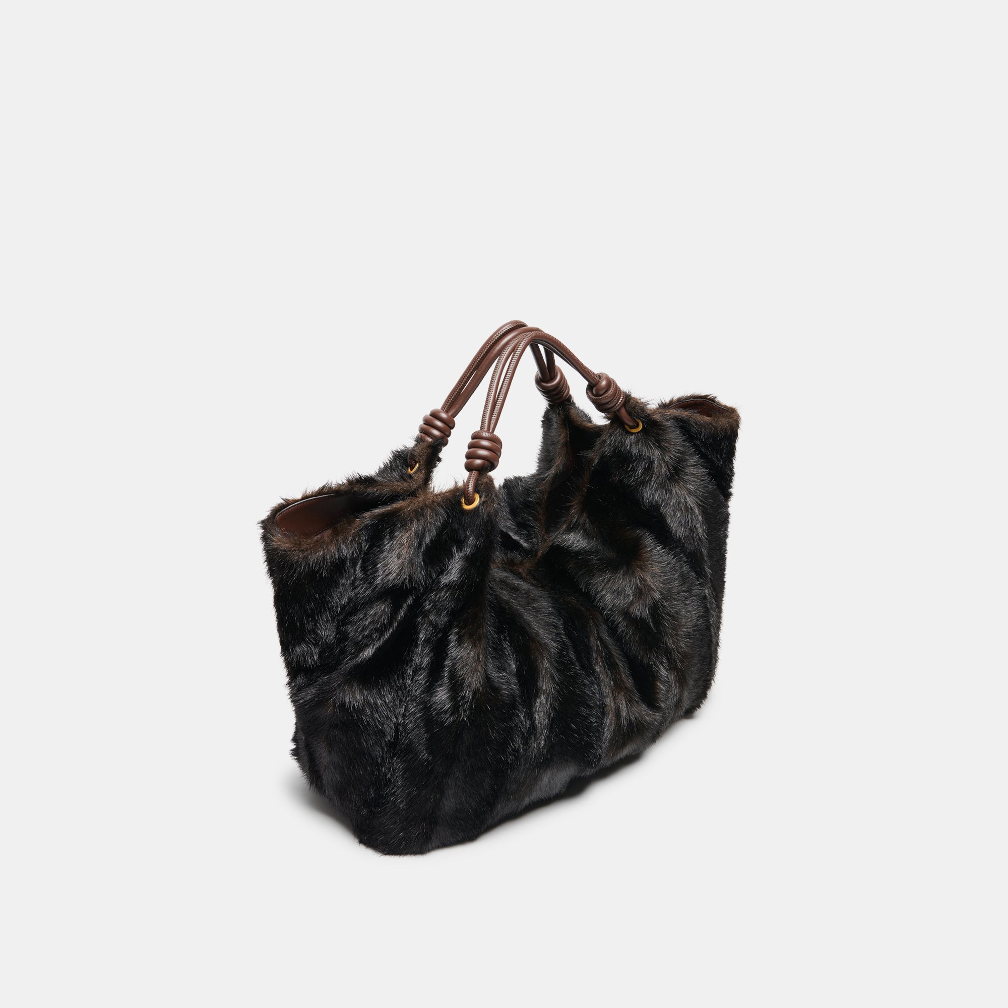LILEE TOTE ESPRESSO FAUX FUR - view 2