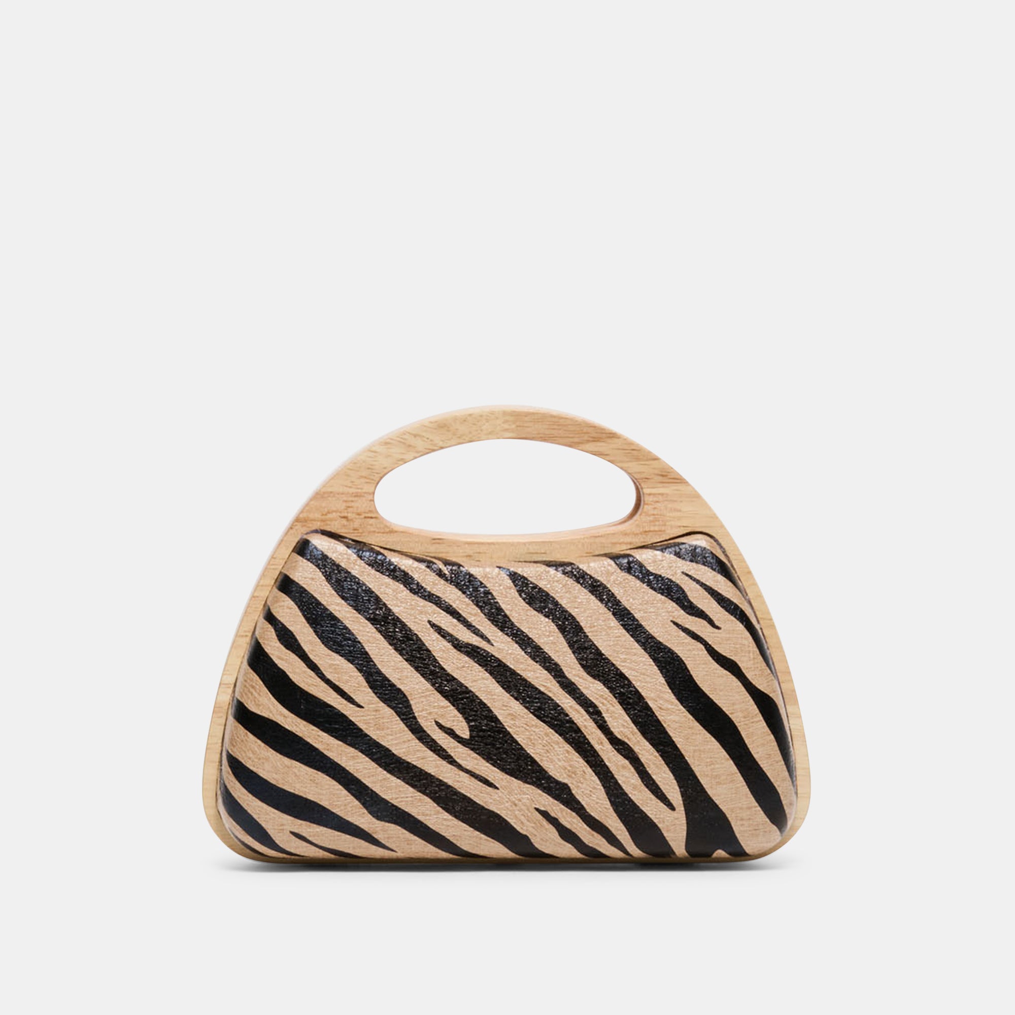 MAELIE HANDBAG BLACK NATURAL ZEBRA RAFFIA