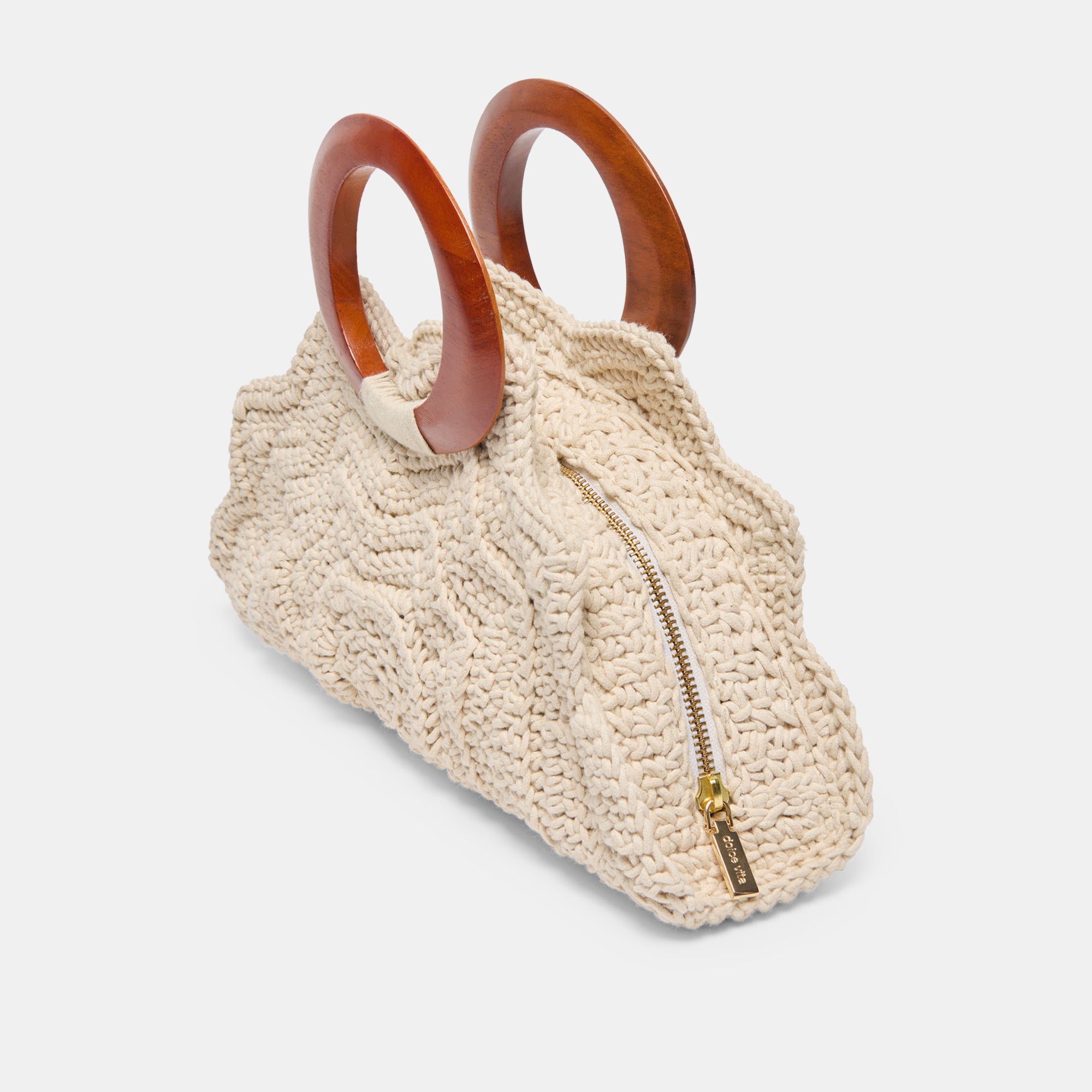MAREN HANDBAG IVORY CROCHET - view 3