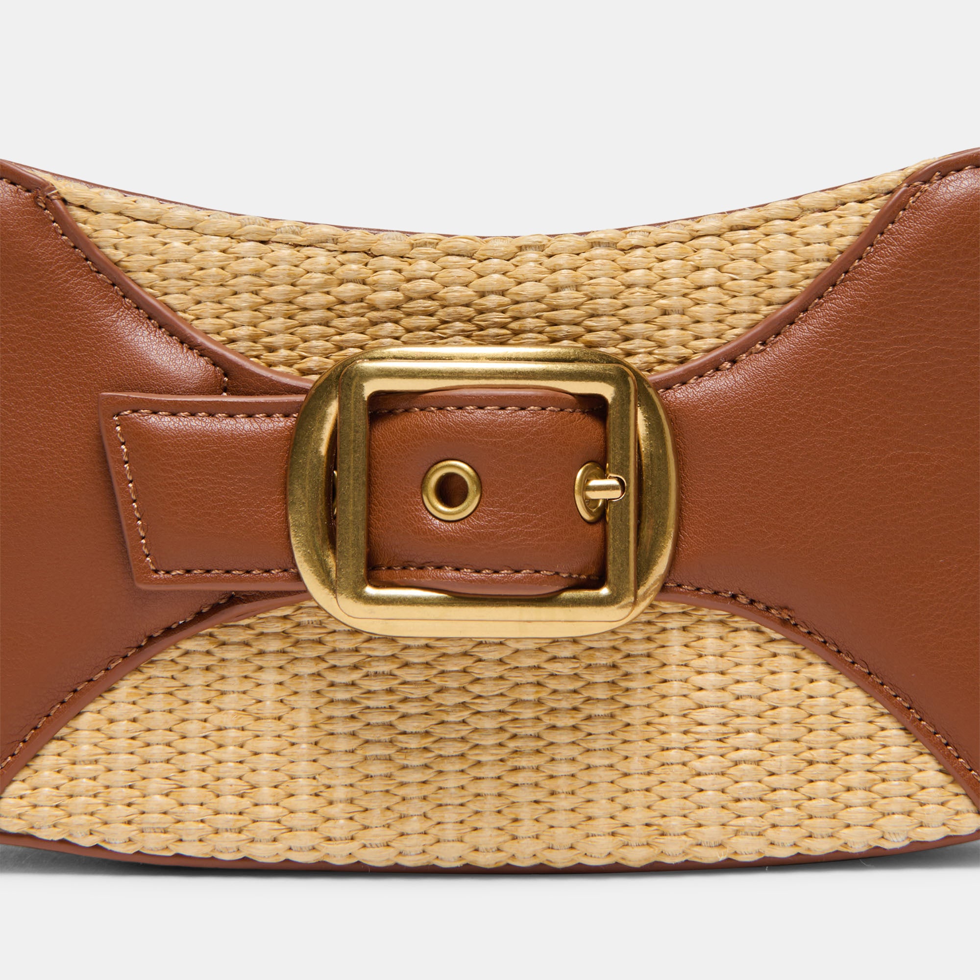 NUALA RAFFIA HANDBAG SADDLE STELLA