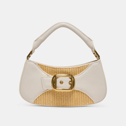 NUALA RAFFIA HANDBAG WHITE STELLA
