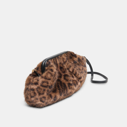 RAMONA CLUTCH LEOPARD PLUSH