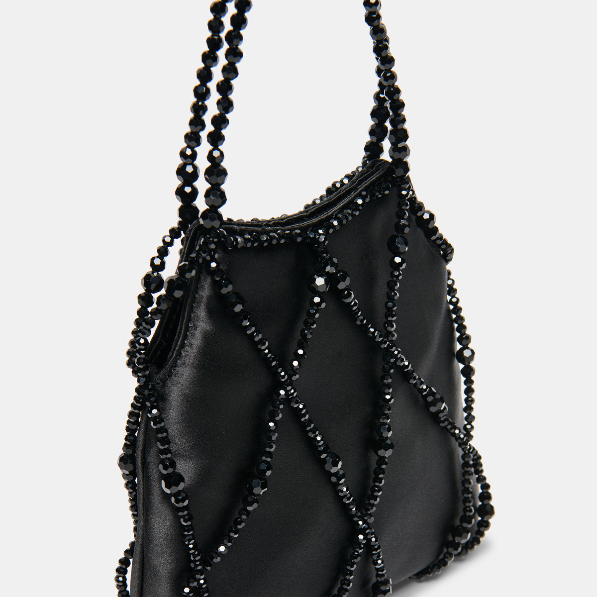 SERILDA HANDBAG BLACK SATIN - view 3