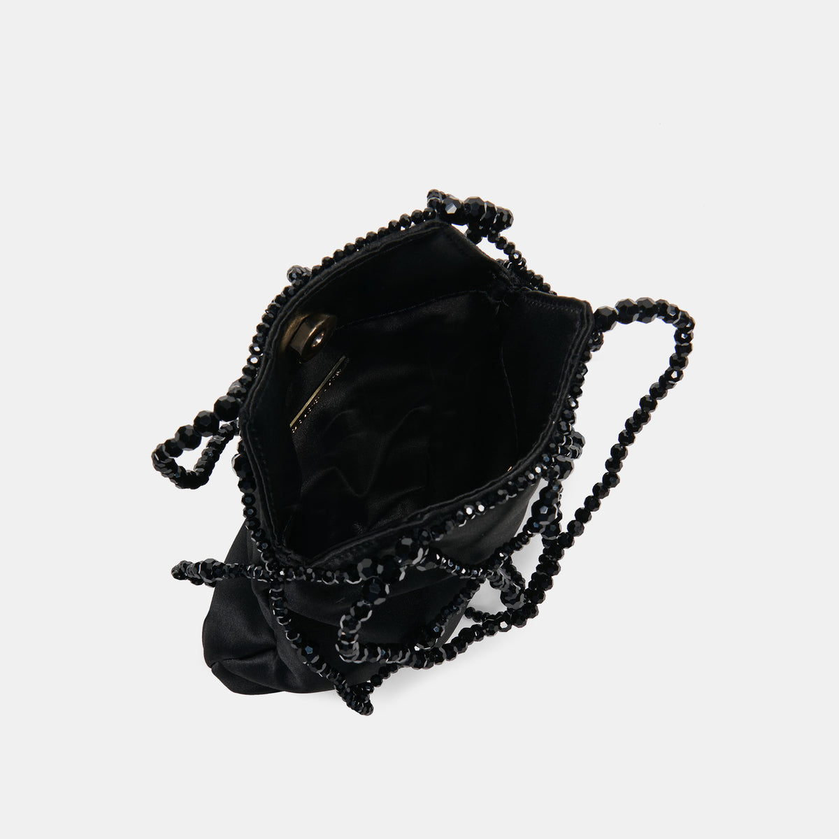 SERILDA HANDBAG BLACK SATIN - view 4