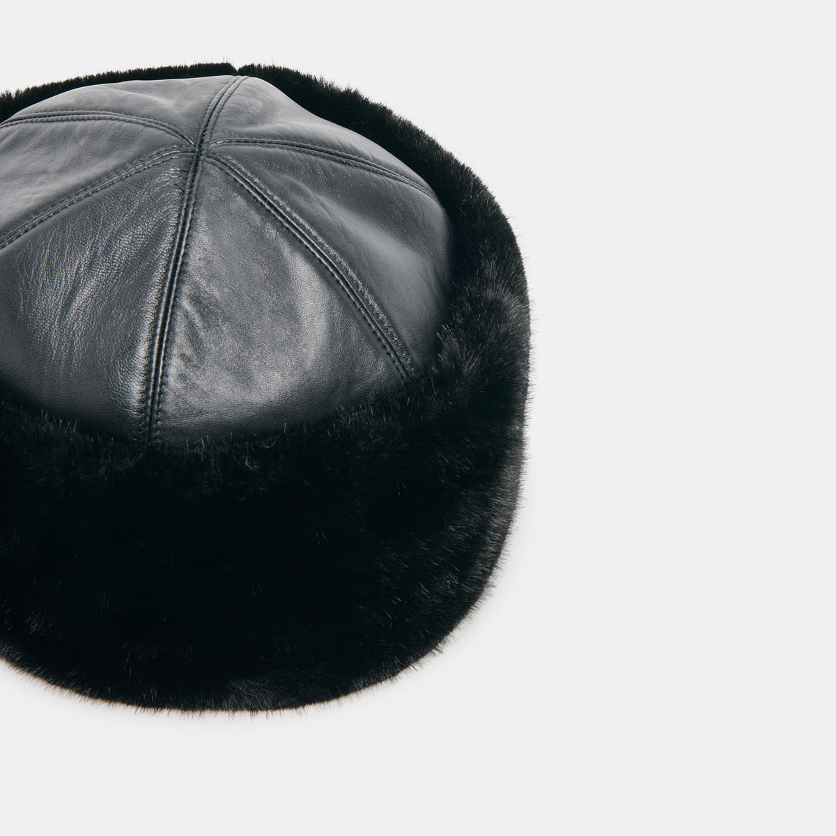 FAUX FUR CUFF HAT BLACK - view 3