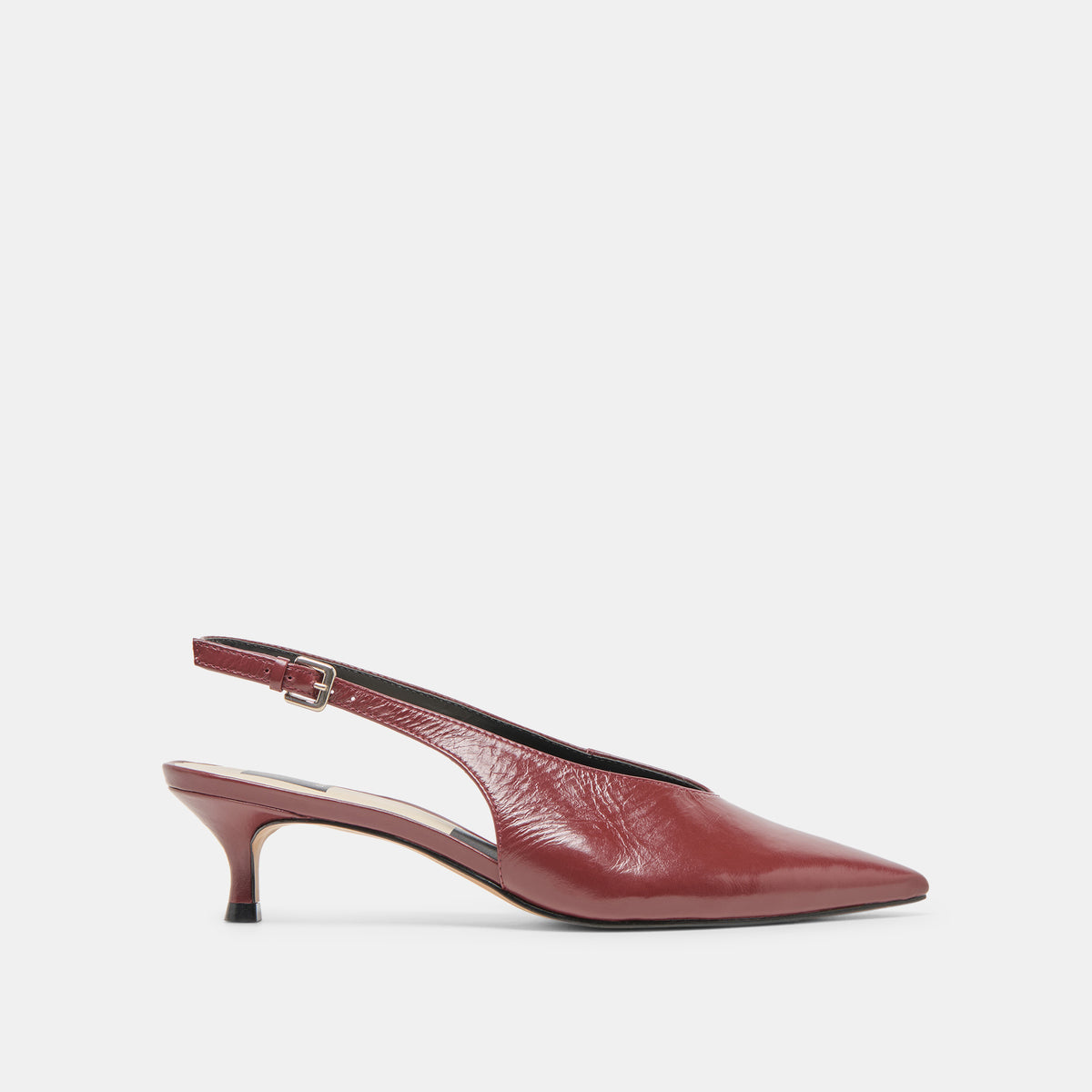 Dolce Vita Alenna Heels Oxblood Crinkle Patent