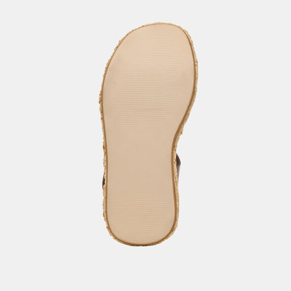 AURI WEDGES DK BROWN LEATHER