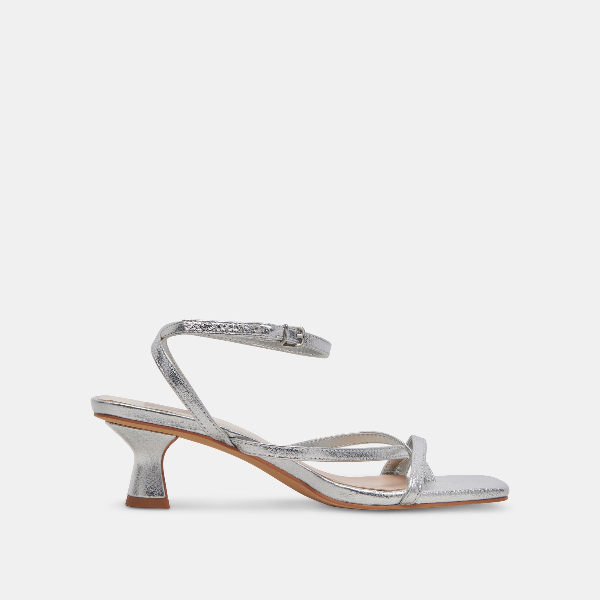Glamorous Silver Mirror Barely There Heeled Sandal | ASOS