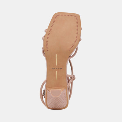 BEV HEELS ROSE LEATHER - re:vita