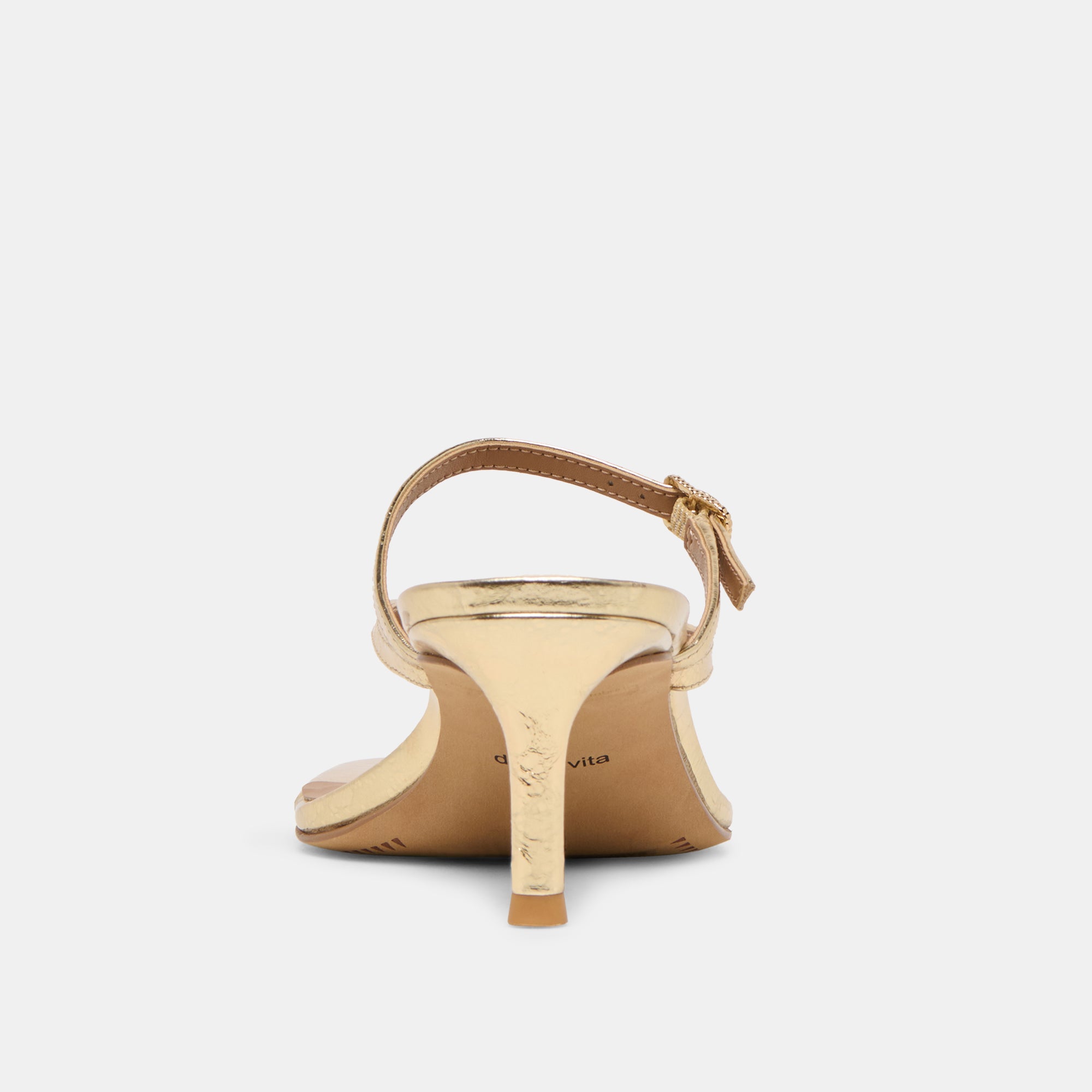 BIAGA HEELS GOLD DISTRESSED LEATHER