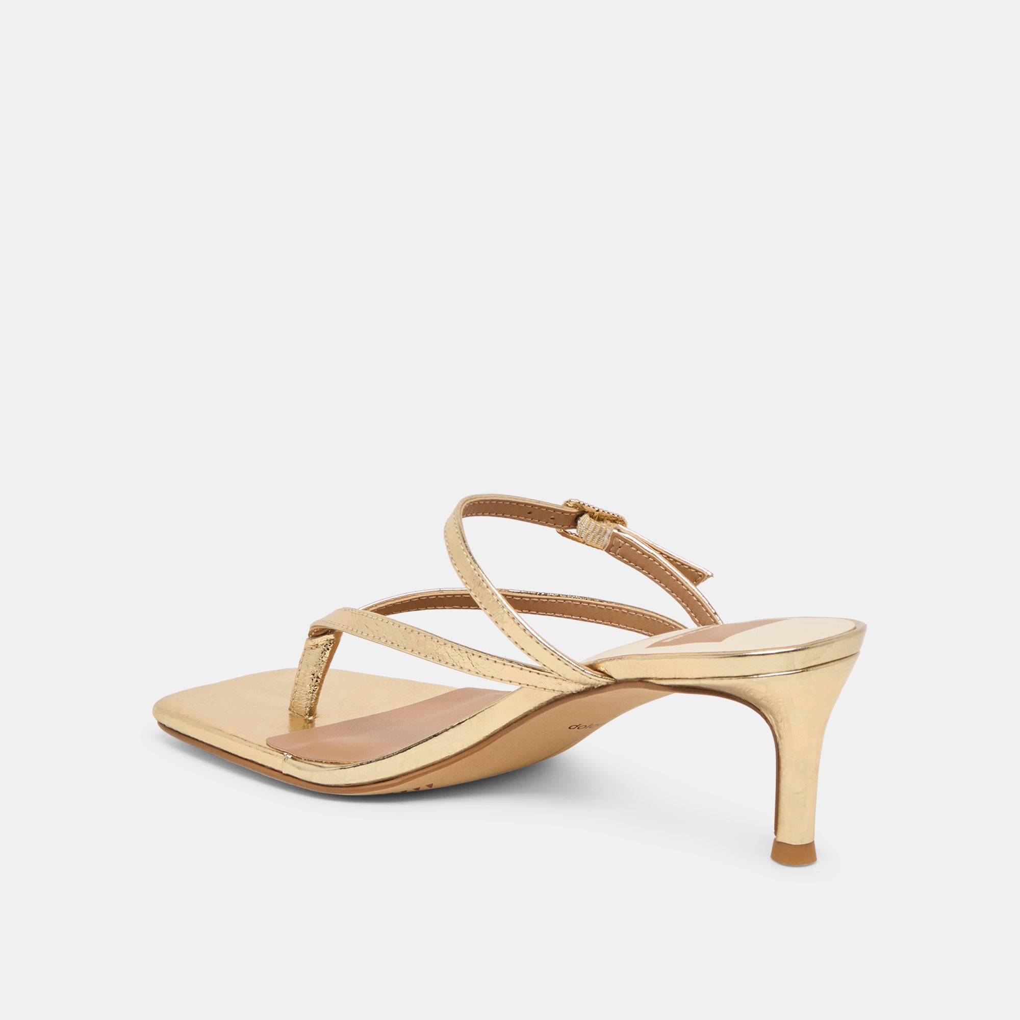 BIAGA HEELS GOLD DISTRESSED LEATHER