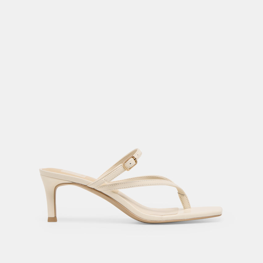 BIAGA HEELS OFF WHITE LEATHER