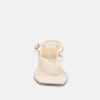 BIAGA HEELS OFF WHITE LEATHER