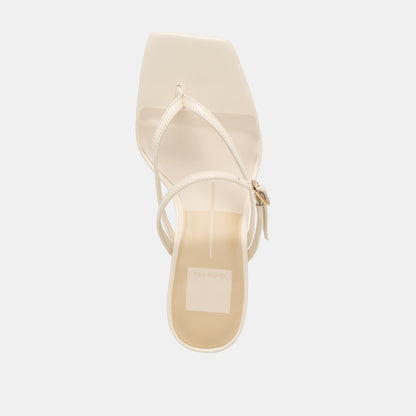 BIAGA HEELS OFF WHITE LEATHER