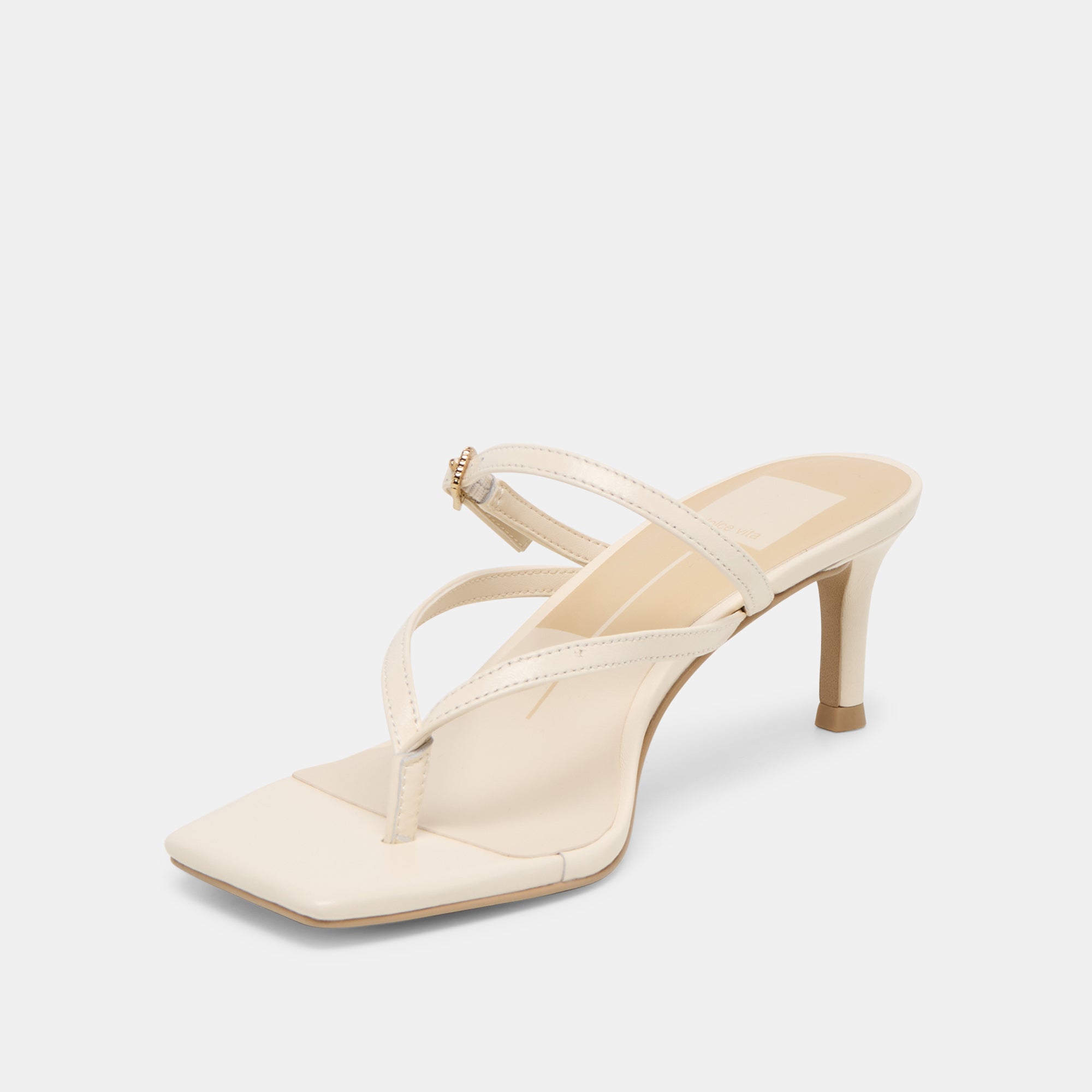 BIAGA HEELS OFF WHITE LEATHER