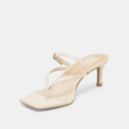 BIAGA HEELS OFF WHITE LEATHER