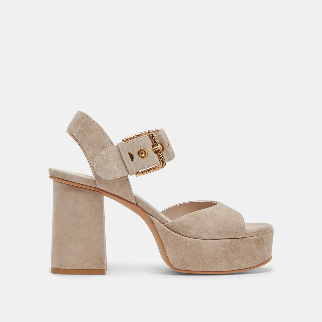 BOBBY HEELS ALMOND SUEDE - image 1
