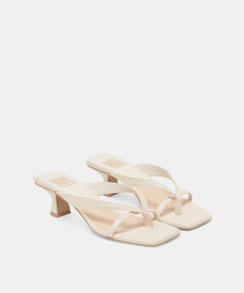 BREVEL HEELS BONE LEATHER