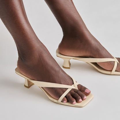 BREVEL HEELS BONE LEATHER