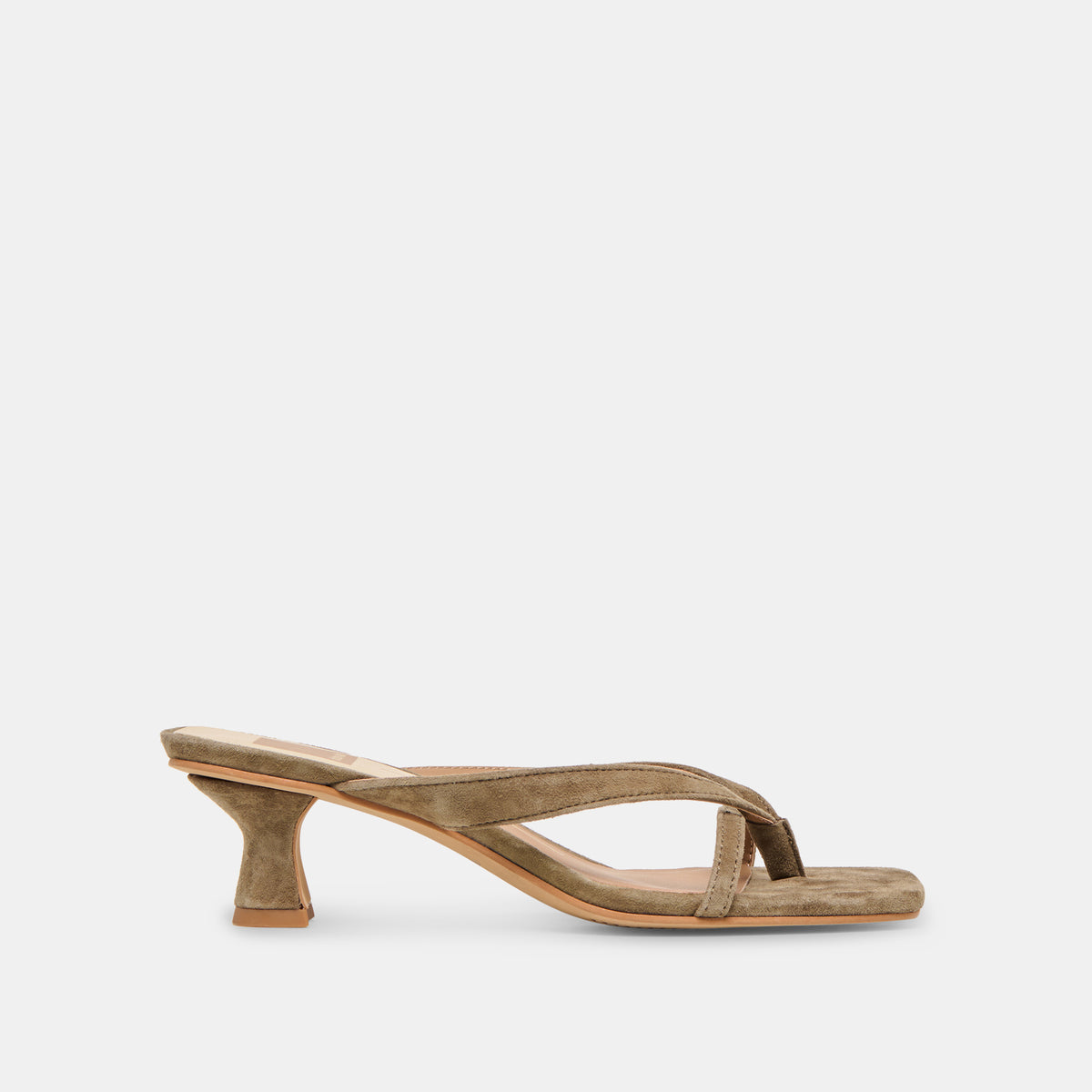 Sandales Plates Femme Dolce Vita Karlo - Cuir Suédé Vert Olive Clair - Taille 8.5 (US)