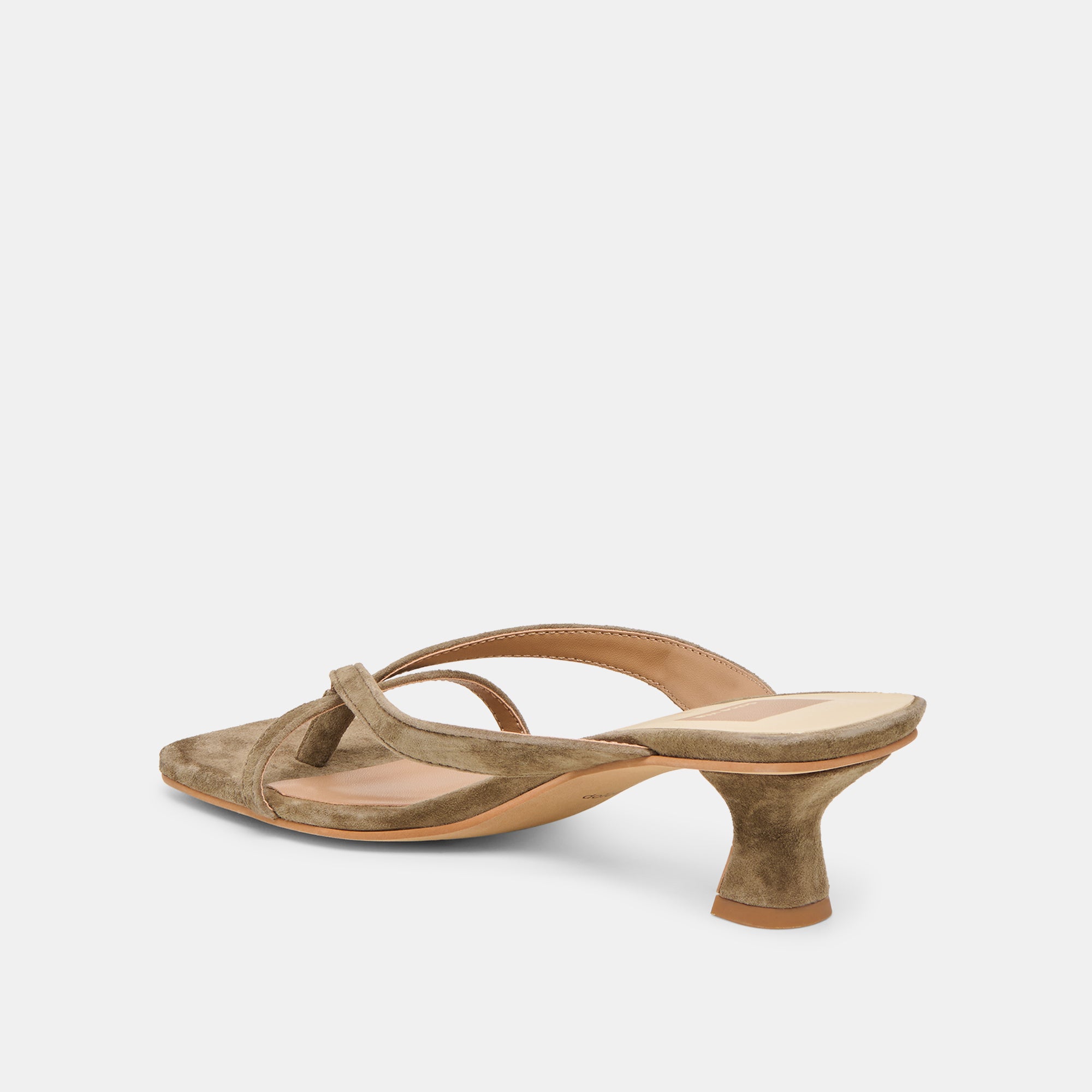 BREVEL HEELS OLIVE SUEDE