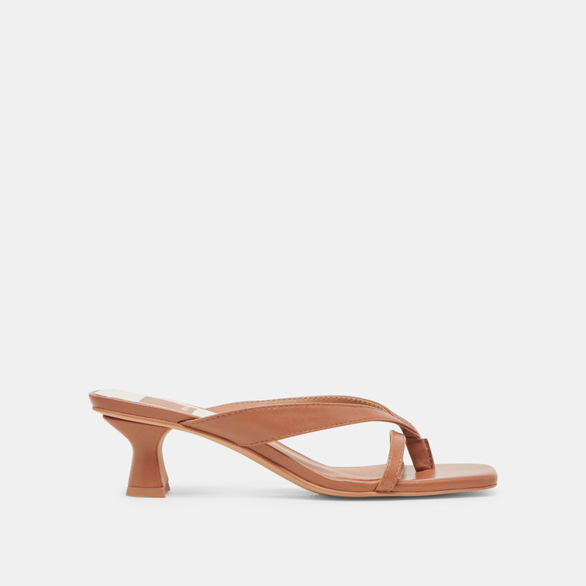 Dolce Vita Brevel Kitten Heel Thong- Saddle Leather