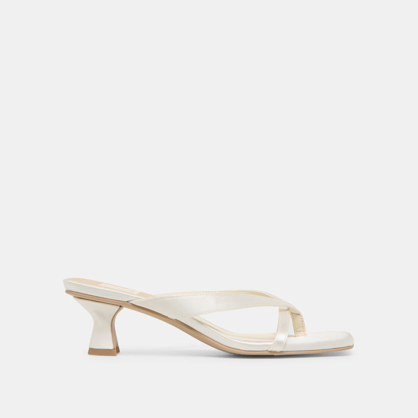 BREVEL HEELS TRUE WHITE SATIN